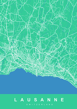 MAP LAUSANNE SWITZERLAND