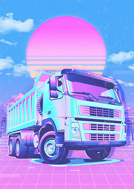 Vapor Wave Truck