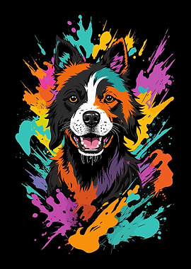 Dog Head Grafitti Art