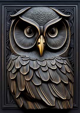 Owl Bird Gold Decor