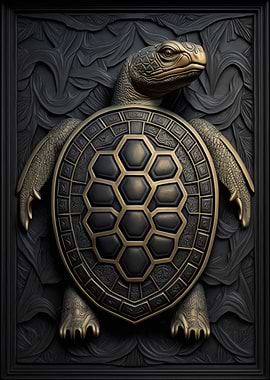Turtle Gold Decor