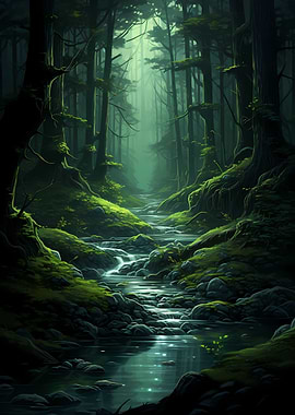 Stream Through the Woods