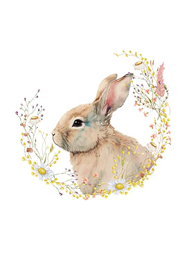 Bunny Spring Flowers