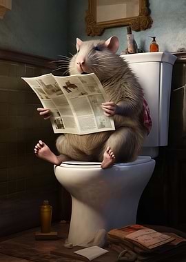 Fat Rat Toilet Newspaper