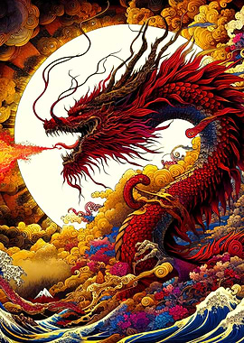 Dragon on top of Ocean