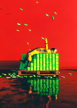 Money Rains On Astronaut