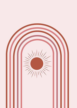 Minimalist Sun on Arches