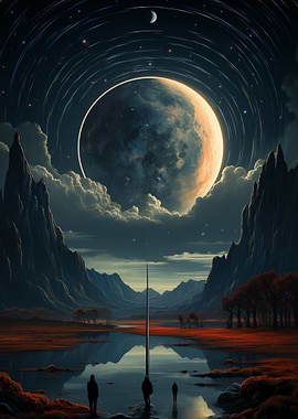 Fantasy Space Moon