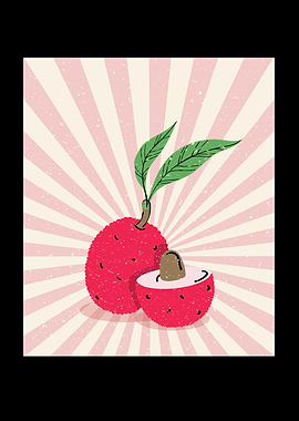 Lychee Retro Exotic Fruit