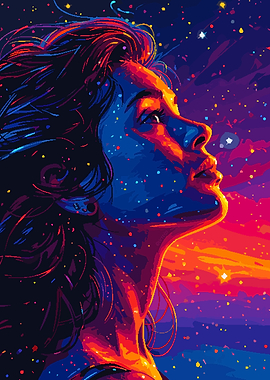 Inspiring Girl Pixel Art