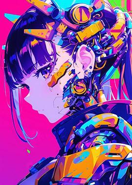 Futuristic Cyberpunk Girl