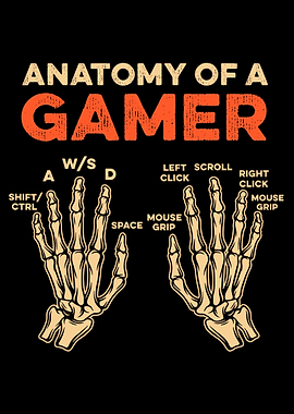 Funny Gamer Skeleton Hand