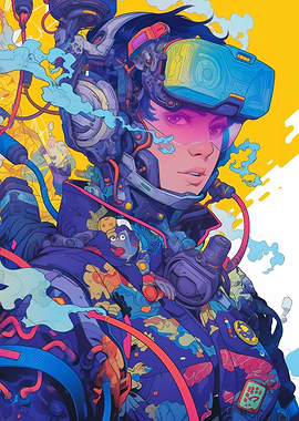 Futuristic Cyberpunk Girl