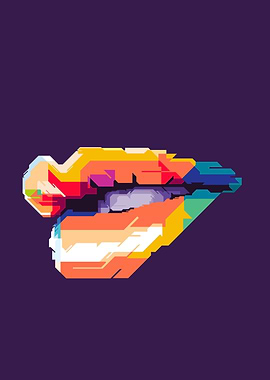 Mouth wpap popart portrait