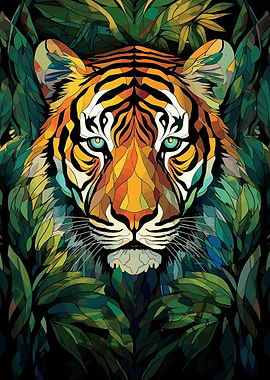 Tiger Stained Glass