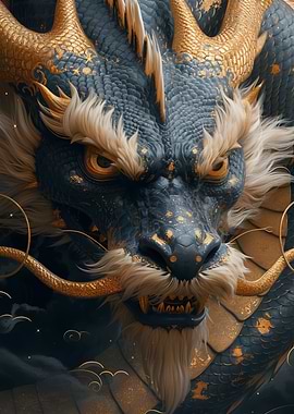Dragon Gold and blue