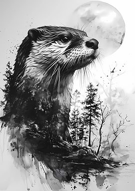 Otter Double Exposure