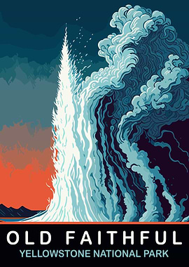 Old Faithful In Eruption