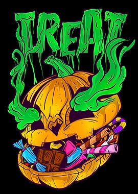 I Love Treat Halloween