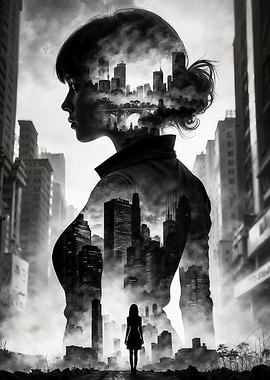 Urban City Girl Portrait