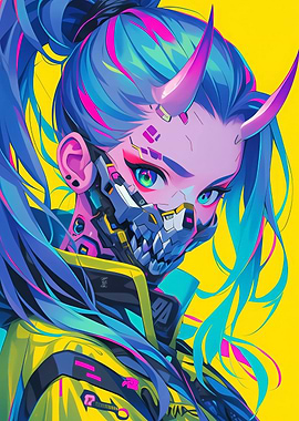Cyber Demon Popart Girl