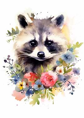 Racoon Watercolor