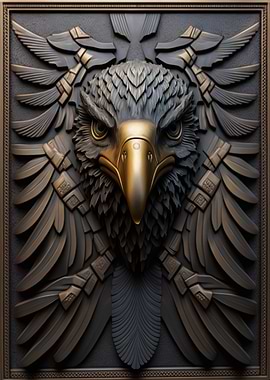 Eagle Gold Relief Deco
