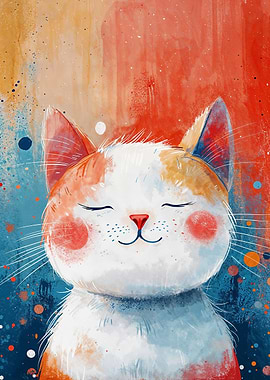 Colorful Cat Art