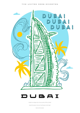 Dubai big city poster