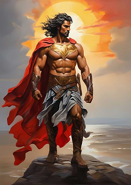 A brave figure standing un