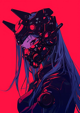 Cyberpunk Popart Girl
