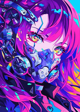 Cyberpunk Popart Girl