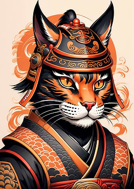 Samurai Mask Cat
