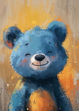 Cheery Blue Bear
