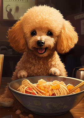 Poodle Dog Wall Art Decor