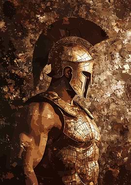 Spartan Warrior Mosaic