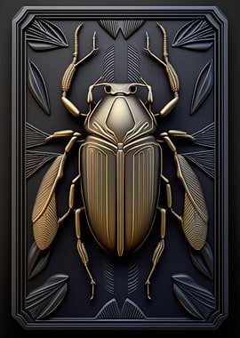 Bug Gold Dark Deco