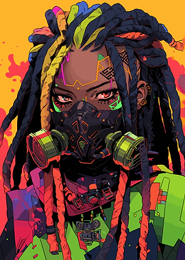 Cyberpunk Rasta Girl