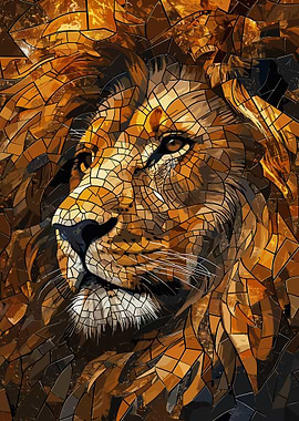 Lion Mosaic