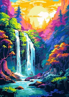 Tropical Forest Pixel Art