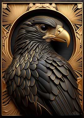 Eagle Gold Relief Deco