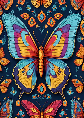 Colorful Buttefly flowers