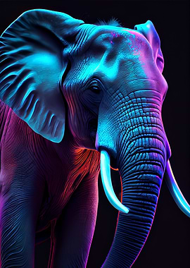 Neon Elephant Aura