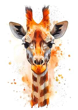 Giraffe Watercolor