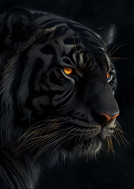 Tiger With Yellow Eyes