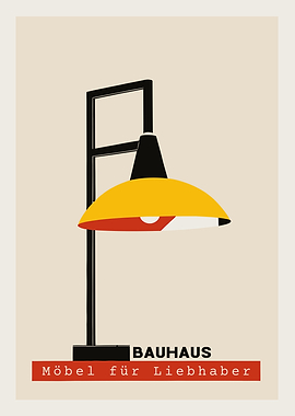 German Bauhaus Lamp Poster