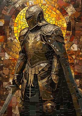 Paladin Warrior Mosaic
