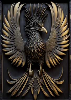 Phoenix Gold Relief Deco