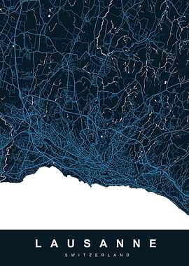 MAP LAUSANNE SWITZERLAND