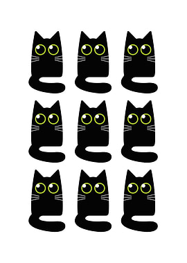 Nine Little Black Cats